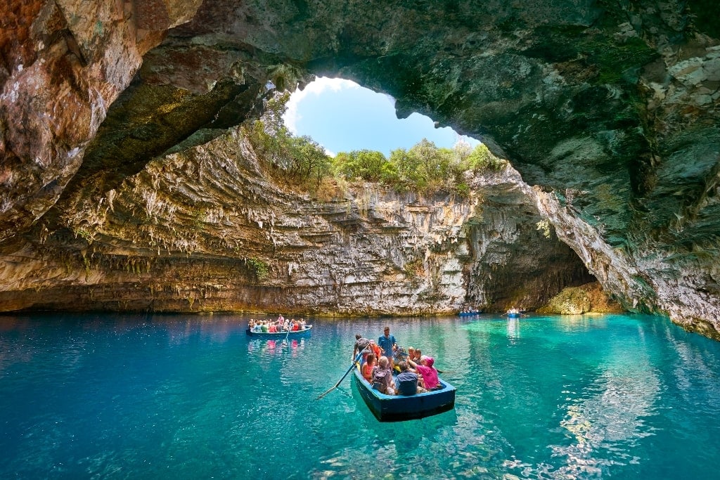 Melissani cave in Kefalonia