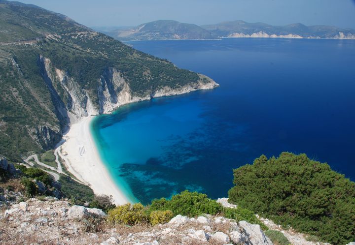 Myrtos beach in Kefalonia